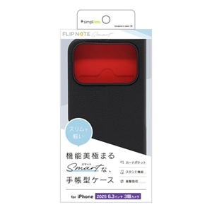 �g���j�e�B&nbsp;iPhone 17 Pro�p�@[Smart FlipNote] ���^�X�}�[�g�t���b�v�m�[�g�P�[�X&nbsp;TR-IP25M3-FNS-LBK