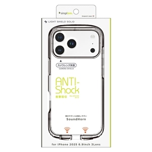 �g���j�e�B&nbsp;iPhone 17 Pro Max�p�@[LIGHT SHIELD Solid] �������݌v �Ռ��z�� �n�C�u���b�h�N���A�P�[�X&nbsp;TR-IP25L3-LDSL-CLBK