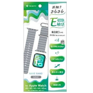 �g���j�e�B&nbsp;Apple Watch 49mm / 46mm / 45mm / 44mm / 42mm ���G�肳�炳�� ���L�@�\�t�� �G���X�g�}�[�E�F�[�u�o���h&nbsp;TR-AW26L-ABEW-GY
