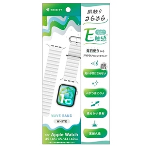 �g���j�e�B&nbsp;Apple Watch 49mm / 46mm / 45mm / 44mm / 42mm ���G�肳�炳�� ���L�@�\�t�� �G���X�g�}�[�E�F�[�u�o���h&nbsp;TR-AW26L-ABEW-WT