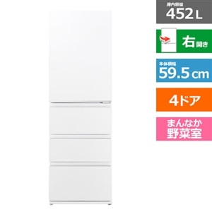 AQUA4ドア冷蔵庫 アクア AQUA 冷蔵庫 4ドア 512L フレンチドア(観音開き) 幅83cm ダーク