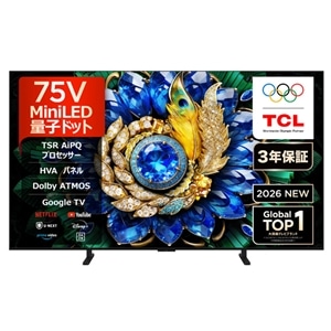 TCL&nbsp;75V�^�@4K�`���[�i�[�����t���e���r�@A400M Premium QD-Mini LED TV&nbsp;75A400M