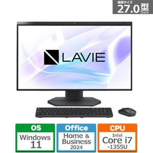 NEC 27型デスクトップパソコン LAVIE A27 A2795/JAB/Copilot+ PC