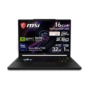 MSI�i�G���G�X�A�C�j&nbsp;�Q�[�~���O�m�[�g�p�\�R�� Raider 16 HX B2W&nbsp;RAIDER16HXB2WGX-2669JP