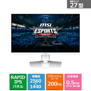 MSI�i�G���G�X�A�C�j&nbsp;27�^�Q�[�~���O���j�^�[�@MAG 274QRFW E20&nbsp;MAG-274QRFW-E20