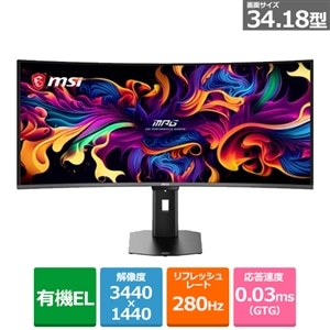 MSI�i�G���G�X�A�C�j&nbsp;34.18�^�Q�[�~���O�f�B�X�v���C&nbsp;MAG-341CQP-QD-OLED-X28