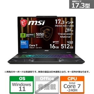MSI�i�G���G�X�A�C�j&nbsp;17.3�^�Q�[�~���O�m�[�g�p�\�R���@Cyborg 17 B2RW&nbsp;CYBORG17B2RWEKG-6669JP