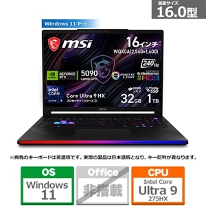 MSI�i�G���G�X�A�C�j&nbsp;16�^�Q�[�~���O�m�[�g�p�\�R���@Raider 16 Max HX B2W&nbsp;RAIDER16MHXB2WJ-2650JP