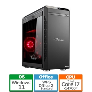 マウスコンピュータ マウスコンピューター Gtune ゲーミングデスクトップパソコン Core i7-14700F 4060 Ti 32GB  1TB｜DGI7G6TKS21DWHB3｜[通販]ケーズデンキ