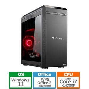 マウスコンピュータ マウスコンピューター Gtune ゲーミングデスクトップパソコン Core i7-14700F 4070 SUPER 32GB  1TB｜DGI7G7SKS21DWHB3｜[通販]ケーズデンキ