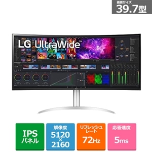 LG 曲面型ウルトラワイドモニター/39.7型/5120×2160/21：9｜40WP95C-W