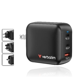 o[xC^ Verbatim MGAN100-3V1 GaN[d 100W USB PDΉ USB-C|[g×2 USB-A|[g×1 MGAN100-3V1