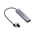 �G���R��&nbsp;USB Type-C(TM)�ϊ��A�_�v�^�[�t�� USB�n�u(7�|�[�g/USB 5Gbps)&nbsp;U3HC-T070SV